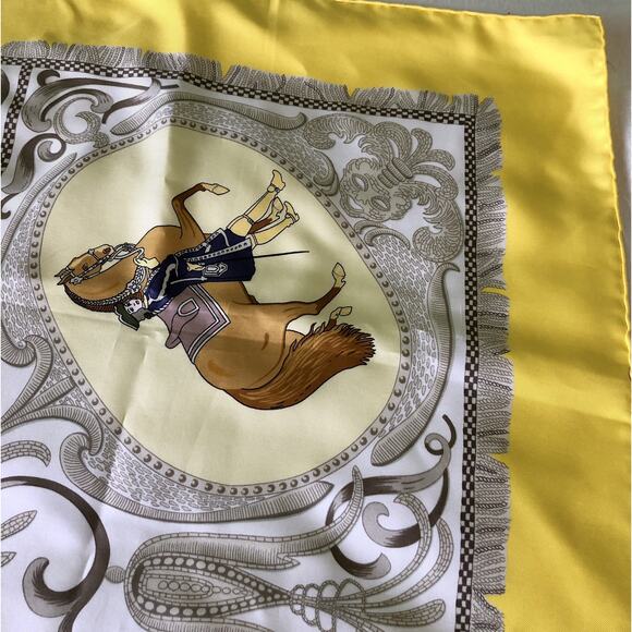 Vintage Authentic Hermès Silk Scarf 90cm La Présentation Horse Scarf - Picture 10 of 12